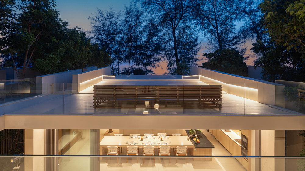 Veyla Beach Villa 6 - Master bedroom Moon deck via the sky bridge